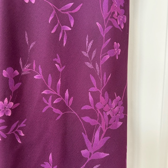 Vintage City Triangles floral sheer maxi dress. Whimsigoth. Vampy. Y2k. Purple - Picture 3 of 13